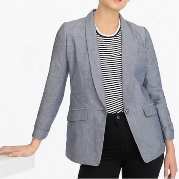 Jcrew NWT linen Women's Blazer jacket size 0p cute - Picture 2 of 9